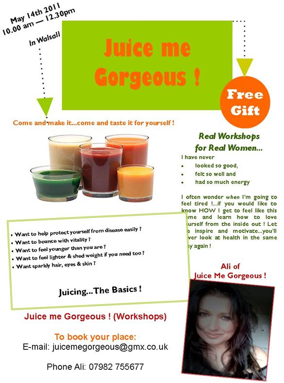  Juice me Gorgeous event in Walsall, come along and try making your own delicious fresh drinks