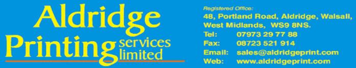 Aldridge printings services in Aldridge, Walsall west midlands 