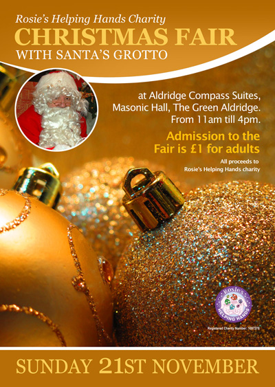 Charity Christmas Fair with Santa�s Grotto at Compass Suites, Masonic Hall, The Green, Aldridge, Walsall West Midlands WS9 8NH