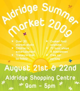 Aldridge Village summer market in Walsall west midlands uk